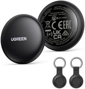 UGREEN FineTrack Mini 2 Pcak Compatible with Apple Find My (iOS only), Tracker Tag with 18-Month Replaceable Battery, 80dB Volume, Bluetooth Finder for Keys, Wallet, Luggage (Includes 2 Tag Holders)