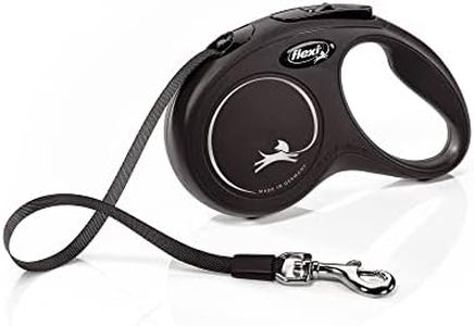 Flexi, Laisse Chien Enrouleur Sangle New Classic 5m, Chiens Jusqu'à 15 Kg, Système de Guidage Perfectionné, Ergonomique et Moderne, Made in Germany - S - 5m - 15kg