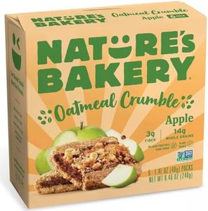 Nature's Bakery Oatmeal Crumble Apple Bars, 1.41 Oz, 6 Ct