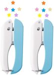 UCEC Star Hole Punch 1/4 Inch, Single Hole Punch Small Star Shaped Hole Punch Mini Hole Puncher for Crafts, Foldable Save Storage Space (2 Pack)