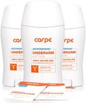 Carpe Underarm Antiperspirant and Deodorant, Pack of 3-WITH 3 FREE ON-THE-GO WIPES!