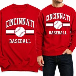 Wild Bobby City of Cincinnati Baseball Fantasy Fan Sports Unisex Crewneck Sweatshirt, Red, 5X-Large