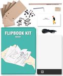 Flip Book Kit-Neeho A5 Flip Book Kit with Light Pad, LED Lightbox for Drawing and Tracing with 300 Sheets Animation Paper, LED Light Tablet for Tracing Flipbook Paper with Binding Screws