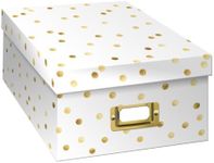 Pioneer Photo Albums B-1G Golden Dots Photo Box, Gold