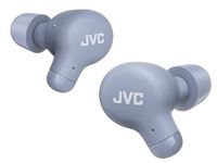 JVC New Marshmallow True Wireless Earbuds Headphones, Long Battery Life (up to 28 Hours), Sound with Neodymium Magnet Driver, Including Memory Foam Earpieces - HAA18TA (Blue), Compact