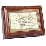 Wonderful Daughter Woodgrain Music Box Plays Light Up My Life