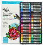 Mont Marte Watersoluble Oil Pastels Signature 48pc, 48 Assorted Colors, Great Blending and Layering, Comes in Storage Case, Ideal for Art, Craft, Coloring and Sketching