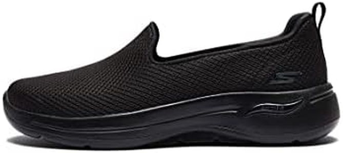 Skechers Women's GOwalk Arch Fit - Grateful Slip-On Sneaker, Black/Black, US 5