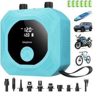 Electric Paddle Board Pump, 50PSI High Pressure Rechargeable SUP Pump, Intelligent Dual Stage Inflation & Deflation, Auto-Off for Stand Up Paddle Boards, Car Tires, Boats, Surfing Kite, Tent