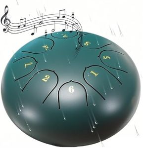 Rain Drum for Outside Garden,Chakra Drum for Rain Outdoor, Drum Rain Chime Waterproof,Rain Drum for Garden Instrument, chakra Drum 6 Inches 8 Notes, Chakra Rain Drum Outdoor (Green)