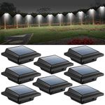 UniqueFire Gutter Solar Light 40 LEDs | Solar Lights for Outdoor Use | Black Garden Lighting Cool White Solar Light 3W Security Wall Light Outdoor Fence Light for Garage, Patio