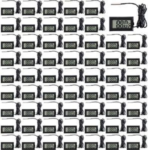 60 Pieces of Digital LCD Thermometers, Temperature Digital LCD Refrigerator Thermometers, Water Temperature, with Probes, in Fahrenheit.