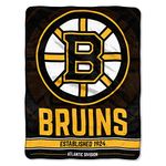 Northwest NHL Boston Bruins Unisex-Adult Micro Raschel Throw Blanket, 46" x 60", Break Away