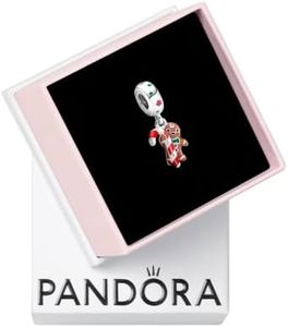 PANDORA Gingerbread Man Dangle Charm - Gift for Her - Compatible with PANDORA Moments - Sterling Silver with Enamel - With Gift Box