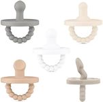 Ryan & Rose Cutie PAT Silicone Pacifier Teether (Starter Kit, Neutral)