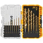 DEWALT Drill Bit Set, Titanium Nitride Coated, 14-Piece (DW1354) , Yellow