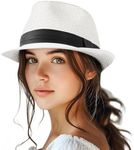 Straw Fedora Hat for Women Men Pack