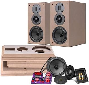 HiVi-Swans DIY 3 Way Passive Bookshelf Speakers Pair - DIY Speaker Kit-Peak Power 120 Watt Home Theater Bookshelf Speakers for Surrounds or Front