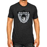 Team Fan Apparel NFL Modern Throwback T-Shirt - Cotton & Polyester Short Sleeve Adult Sports Tee (Las Vegas Raiders - Black, Adult Large)