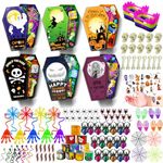 GOAUS Halloween Party Favors 240 Pcs, Coffin Treat Box 20 Pack, Halloween Treats Non-Candy Trick or Treat Toys Bulk, Treat Goodie Gift Bags Idea, Kids Prizes Classroom Basket Stuffers