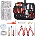 Zalava Jewellery Making Kit, Jewelry Making Supplies, Includes 1300 Pcs Jewellery Findings and 17Pcs Jewellery Making Tools for Bracelets Necklace Earrings Making and Repair, DIY Handmade