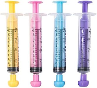 4Pcs Animal Syringe Feeder Chromatic Plastic Syringe Pet Feeding for Puppies, Cat, Rabbits and Other Baby Animals.