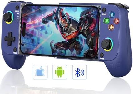 Mobile Game Controller for iphone/Android with Case Support,Upgrade Hall Effect Wireless Gaming Controller,Retractable Phone Controller with RGB Support PS Remote Play,Xbox Cloud,Call of Duty,Roblox