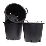 YouGarden - Heavy Duty 30L Plant Pots (Pack of 3) 40cm Diameter - Plastic Planters for Outdoor Plants - Large 15.7' Flower Pots for Gardens - Perfect for Flowers, Vegetables & General Use