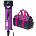 Lister Star Large Animal Clipper with Fine Blade for Horses, Cattle, Sheep, and Livestock, Purple with Soft Case (#258-35920)