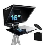 ANDYCINE 16" Autocue Teleprompter Kit with Remote App Controller, Compatible with Ipad, Tablet, Monitor up to 16", Portable Autocue for DSLR Camera, Wide-angle Lens with Carry Case