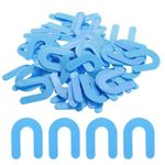 sourcing map 300Pcs Horseshoe Shim Tile Spacers 1.5mm 1/16 Inch U Shape Plastic Wall Floor Tile Spacers for Tile Leveling, Blue