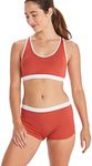 ExOfficio Women's Give-N-Go Sport 2.0 Bralette, Retro Red/White, X-Small