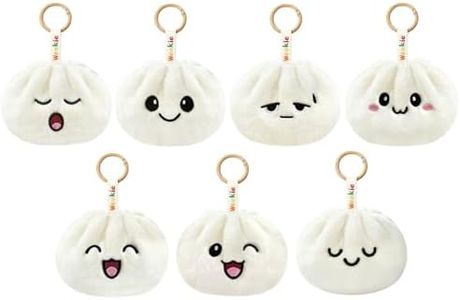 KPBLIS Weekie Wonders Emotional Mood Support Dumplings Plush, Cute Dumpling Stuffed Animals Bag Charm, Funny Gifts for Adults Women Men Friends Coworkers (Full Week Set, Dumplings)