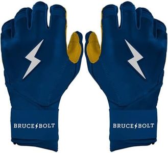 BRUCE BOLT Original Series Long Cuff Navy Batting Glove - Navy Youth Medium