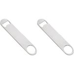 Olympia D866 Bartenders Bar Blade Bottle Opener 2X40X180mm Stainless Steel Key-Silver (Pack of 2)