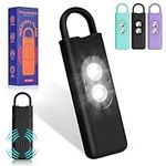 Personal Alarm for Women, Extra Loud Speaker and Alarm Mode Self Defense for Women - 130dB Siren, Keychains Siren Whistle with 2 LED Strobe Light(Black)