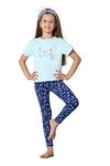 Van Heusen Girls Ultra Soft T-Shirt - Power Plus Cotton Spandex - Crew Neck, Short Sleeve_56401_Crystal Blue_11-12 Years