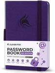 Clever Fox Password Book 2nd Edition Small – Pocket Password Keeper with Alphabetical Tabs – Internet Address Notebook & Login Details Organizer Journal – 3.5x5.6” (Purple)