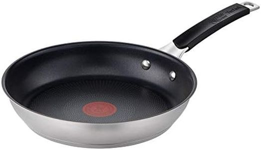 Jamie Oliver by Tefal Bratpfanne 28 cm, Antihaft, Induktion, Edelstahl, Genieteter Griff mit Silikoneinlage, Thermo-Signal, Langlebig, E51206AZ