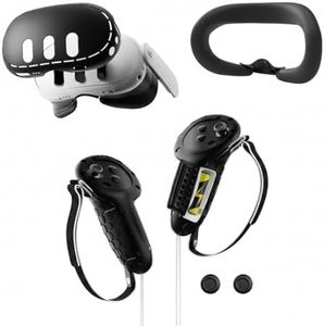 APEXINNO Silicone Cover Set Compatible with Meta Quest 3 Accessories,Face Cover,Controller Grips,Shell Cover,Anti-Leakage Nose Pad,Not for Quest 3S