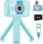 ARNSSIEN Kids Camera with Tripods, 180° Flip Lens Selfie Camera for Toddler, HD Kids Digital Camera with 2.4in IPS Screen, Toddler Camera with 32GB Card, Ideal Birthday Toy for 3-8 Year Old Girls/Boys