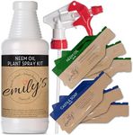 Emily's Naturals Neem Oil Spray for Plants | Spray Kit Makes 48oz of Neem Oil Spray for Indoor & Outdoor Plants - Aceite De Neem para Plantas | Safe and Biodegradable