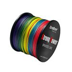 Dingbear 109Yd/100m 85LB/0.45mm Multicolored Rainbow Super Strong Pull Generic Braided Fishing Line Kite Line Woven Network Cable Cast Super Strength Fishing Line