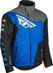 Fly Racing 2022 Youth SNX Pro Snow Jacket (Black/Grey/Blue, Youth Large)