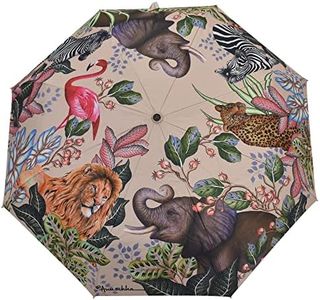 Anuschka Women's Original Printed Artwork Umbrella Auto Open/Close with UPF 50+ Sun Protection - African Adventure