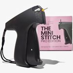 The Mini Stitch Gun for Clothes - Stitchy - Micro Graded Needles + 1250 Black & White Fine Micro Fasteners - Micro Tagging Gun - Quick Sewing Tool - Clothing Single Stitch Gun & Hemming Tool