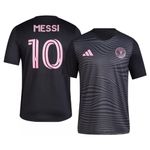 adidas Lionel Messi Inter Miami CF #10 Women's Player Name & Number Performance Shirt (Black, Medium), Black, Medium