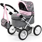 Bayer Trendy Doll Pram - Grey with 