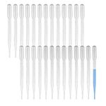 CCTVMTST 100 Pieces 3 ml Disposable Plastic Graduated Pasteur Transfer Pipettes 15.5 cm Length