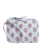 Vera Bradley Women's Cotton Clip & Zip Mini Pouch Wallet Keyring, Magnifique Leaf, One Size